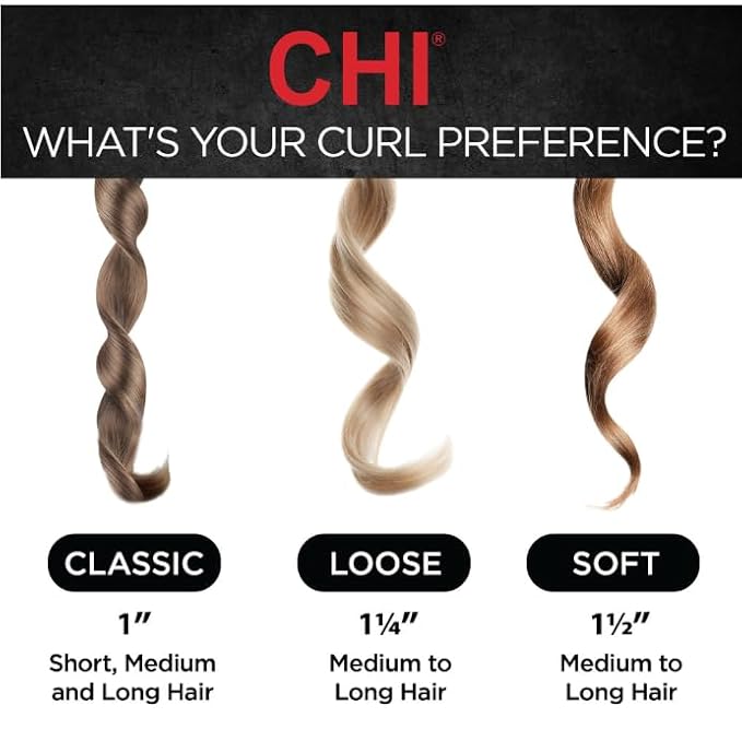 CHI Multi-Wave Styler, Hair Waver With Adjustable Barrel For Customizable Waves, Reduces Frizz & Increases Shine, Black