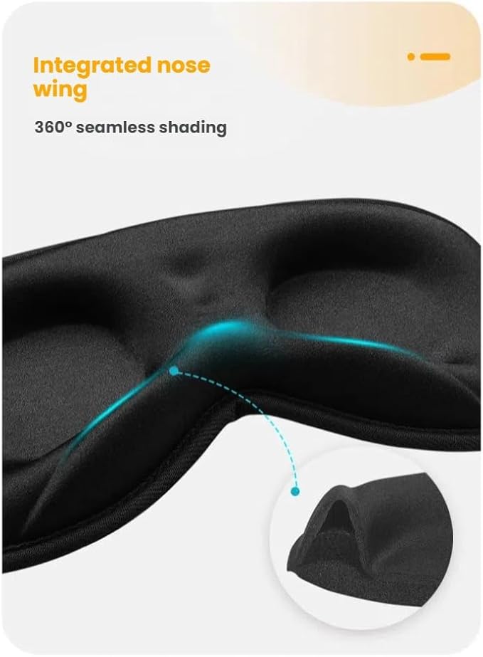 Sleep mask,100% Light Blocking Eye mask,Superior Materials to Silk,Travel Essentials,Sleeping mask,Eye mask for Sleeping - B-2-202508011518