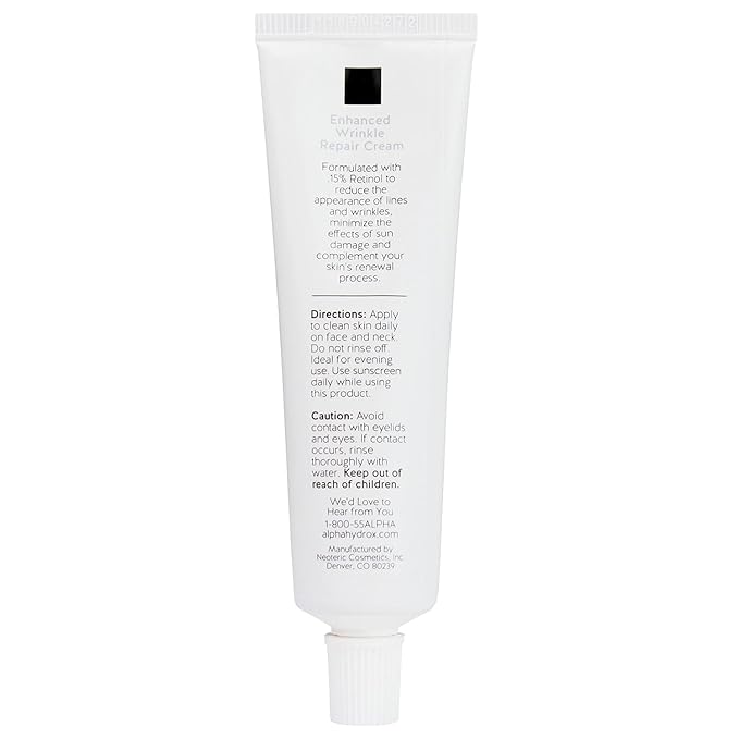Alpha Skin Care Enhanced Wrinkle Repair Cream, Anti-Aging Formula, 0.15% Retinol with Vitamins A, C & E, Reduces Lines & Wrinkles, For All Skin Types, 1.05 oz, White, 3 Pack