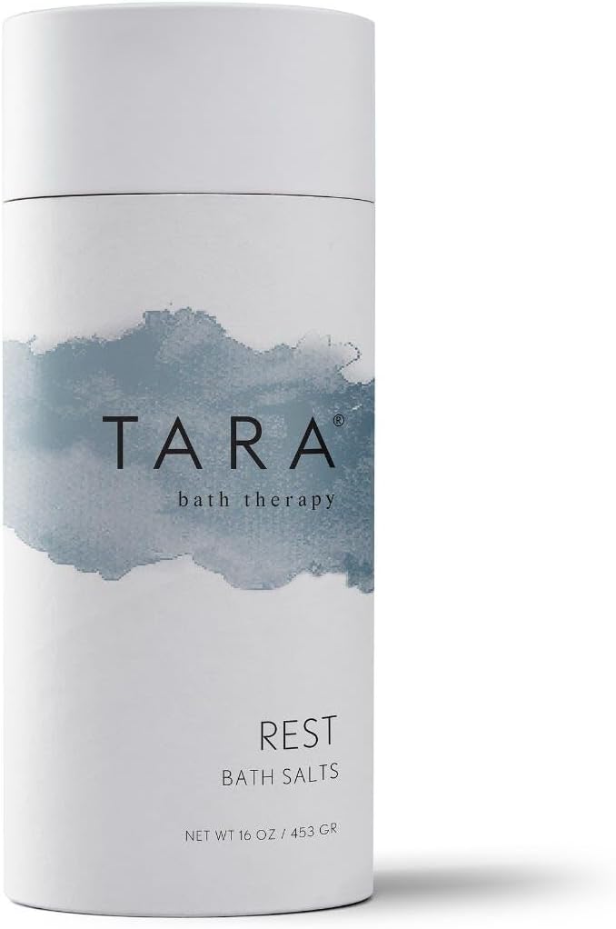 TARA Spa Therapy Rest Bath Salts – Calming Aromatherapy Soak with Lavender & Chamomile – 100% Pure Essential Oils – 16 oz