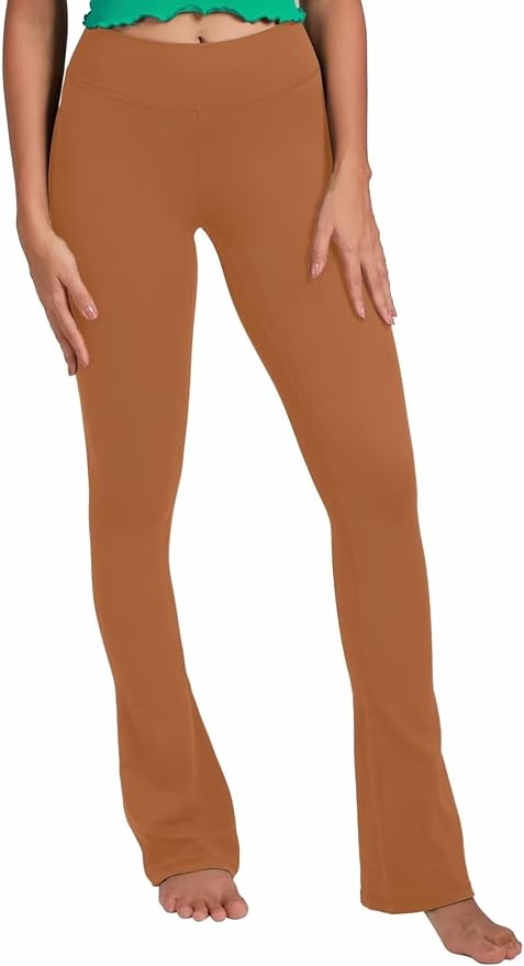 Sunzel High Waist Mini Flared Leggings for Women, Tummy Control Casual Flare Yoga Pants for Yoga Workout Gym