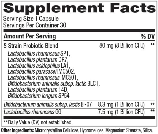 OLLY Big 10 Probiotic, Supports a Healthy Gut Microbiome,* 10 Billion CFUs, 30 Day Supply - 30 Count