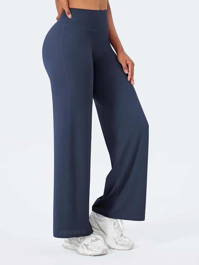 YEOREO Workout Leggings Womens No Front Seam Straight Leggings 29" / 31.5" / 33" High Waist Buttery Eddiy Gym Yoga Pants