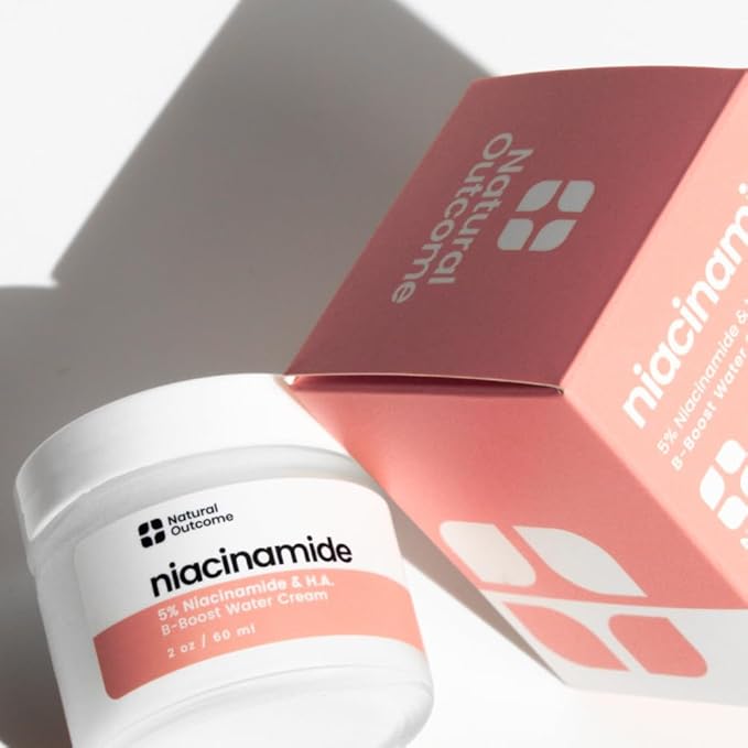 natural outcome Niacinamide Moisturizer – Oil-Free Non-Comedogenic Face Moisturizer with Niacinamide, Lightweight Hydrating Cream for All Skin Types, Vegan, Organic, and Cruelty-Free Skincare
