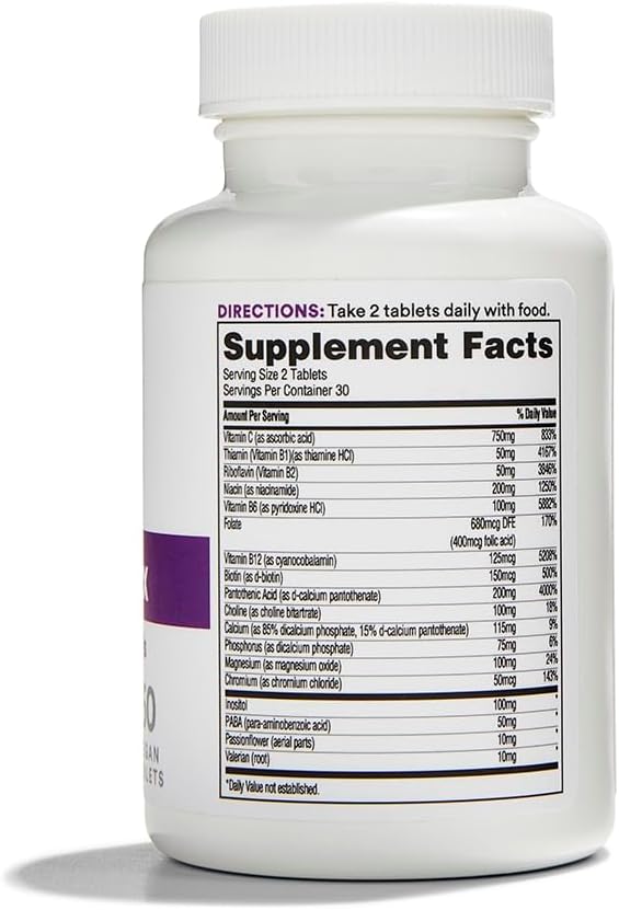 365 Everyday Value, B Complex Hi Potency w/ Herbal Support, 60 ct