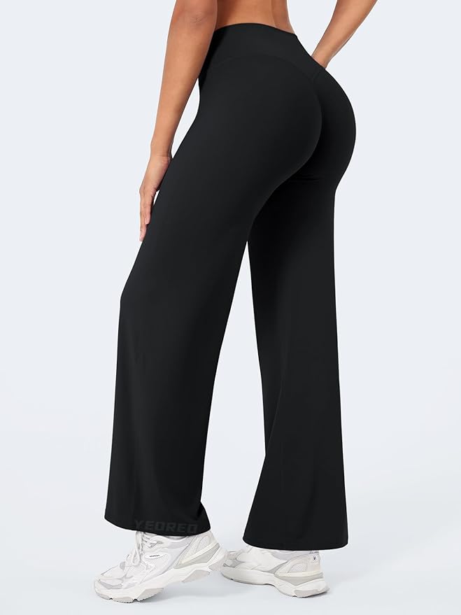 YEOREO Workout Leggings Womens No Front Seam Straight Leggings 29" / 31.5" / 33" High Waist Buttery Eddiy Gym Yoga Pants
