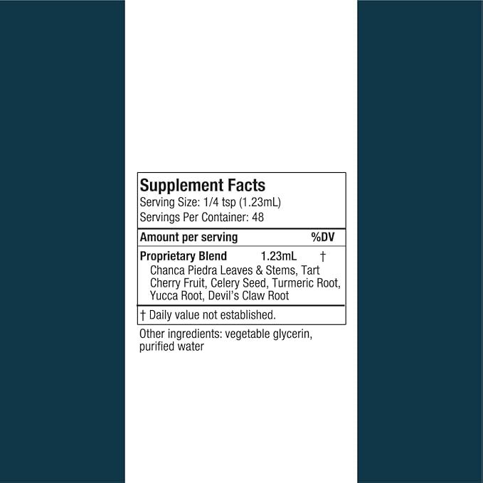 Uricel - Advanced Uric Acid Support & Cleanse Supplement - Joint & Kidney Support - Liquid Delivery for Better Absorption - Tart Cherry, Chanca Piedra, Celery Seed & Turmeric - 2 fl oz