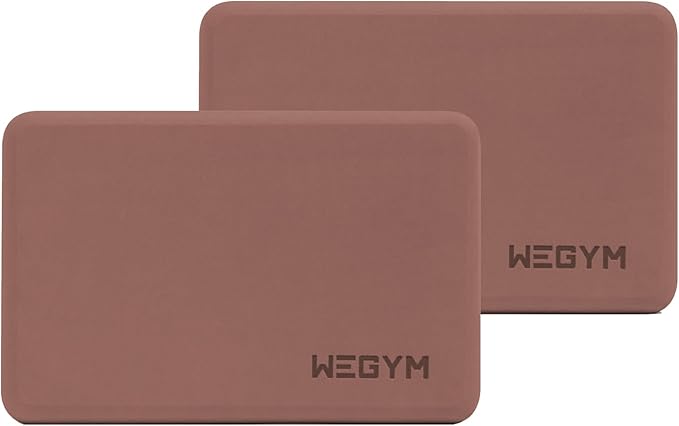WeGym Yoga blocks with Anti-Slip, Comfortable Grip, Sturdy Sides for Secure Workouts at Home, for Yoga, and Pilate Training