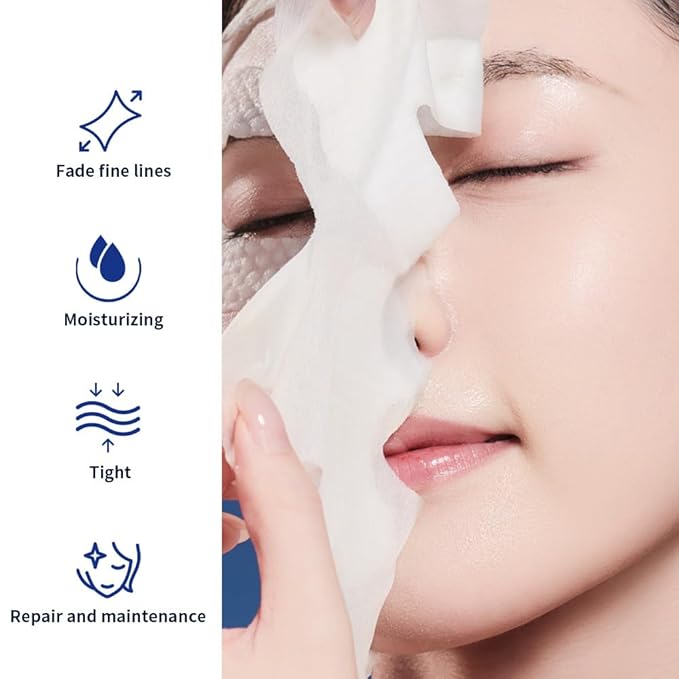 REAL DEEP HYALURONIC ACID ANTI-WRINKLE MASK - Multi-Zone Micro-Pressure Face Mask for Eyes, Cheeks & Jawline - SMAS Lifting Technology with Supro-Energy Complex & Cyto HA - 5ea