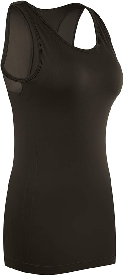 Disbest Yoga Tank Top, Women's Performance Stretchy Quick Dry Sports Workout Running Top Vest with Removable Pads