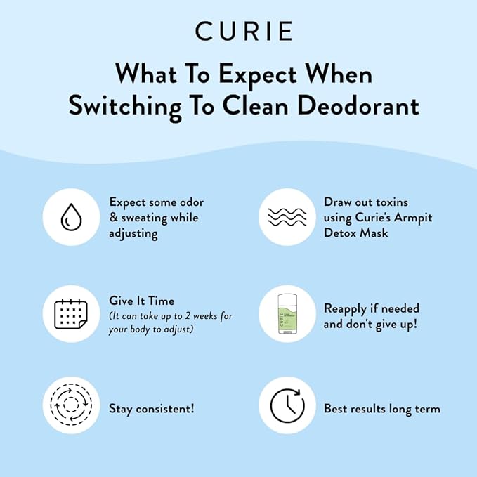 Curie Natural Deodorant for Women - Orange Neroli + White Tea - Aluminum Free, Clean, Sustainable, Vegan Paraben Free (2pk)
