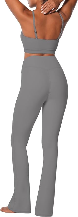 Sunzel High Waist Mini Flared Leggings for Women, Tummy Control Casual Flare Yoga Pants for Yoga Workout Gym