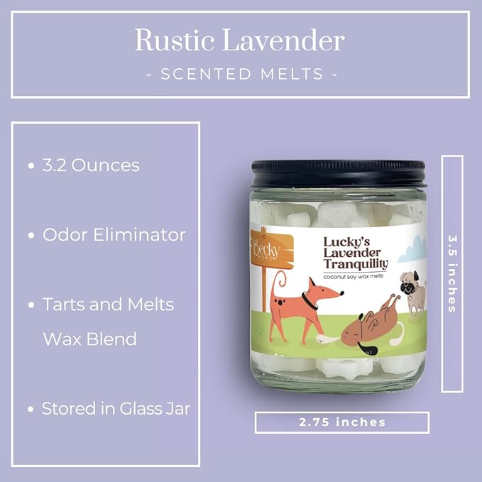 9oz Pet Odor Eliminator Wax Melts, Long-Lasting Lavender Scented, Non Toxic, Pets Odor Eliminating Wax Cubes, Natural Plant-Based Wax Blend