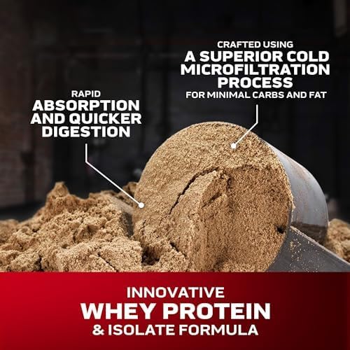 MuscleTech Whey Protein Powder (Vanilla Cream, 2LB) - Nitro-Tech Whey Protein Isolate Smoothie Mix for Lean Muscle & Recovery - 24g of Whey Gold for Women & Men - Packaging May Vary