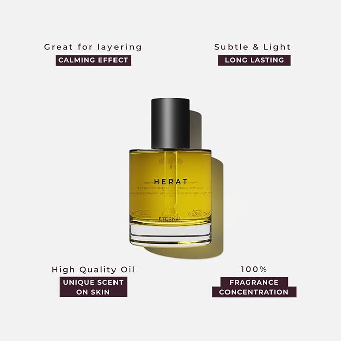 Herat – Inspired by Black 0pium | Long Lasting Perfume Oil for Women and Men (Unisex) – 50ml with 30ml Herat (Pack of 2)