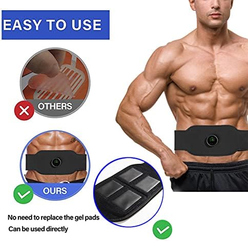 Muscle Toner ABS Training Workout Belt Body Abdominal Toning Gear Waist Trimmer Ab Workouts Intelligent Portable Fitness Apparatus for Men Women Abdomen/Arm/Leg Home Office Exercise
