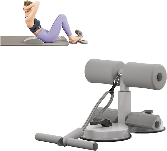 abs master sit up bar,sit ups foot holder with Elastic 2 Suction Cups and Pull Rope Portable Sit Up Assistant Device for Home Workout