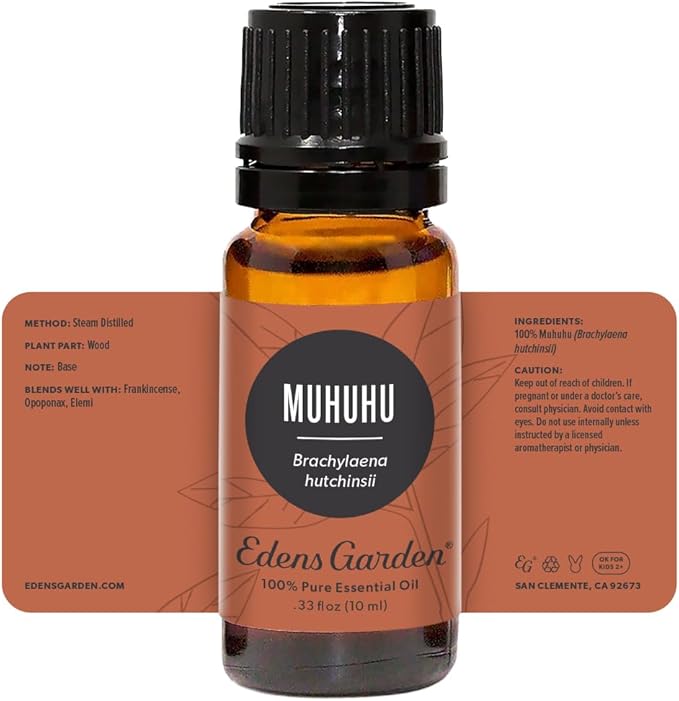 Edens Garden Muhuhu Essential Oil- 100% Pure Premium Grade, Undiluted, Natural, Therapeutic, Aromatherapy, The Best for Diffuser, Skin, Hair, Kid Safe 10 ml (.33 fl oz)