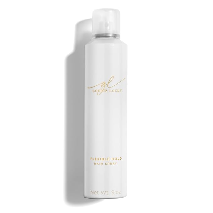 Goldie Locks Flexible Hold Hairspray - Lightweight, All-Day Hold & Brushable Finish - Humidity Resistant - Safe for Extensions & Color-Treated Hair - Protein-Free - 9 oz