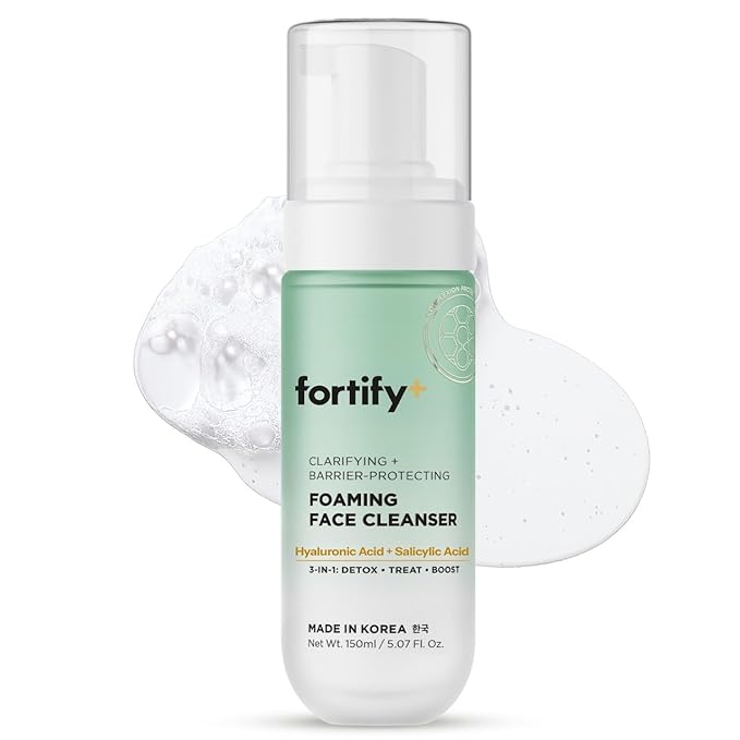 Facial Cleanser with Hyaluronic & Salicylic Acid – 3-in-1: Detox, Treat, Boost – Foaming Face Wash For Oily & Acne-Prone Skin – Dermatologist Tested, – Clean Beauty – 5.07 Fl Oz