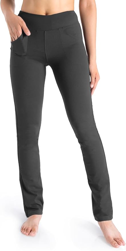 Yogipace,5 Pockets,25"/27"/29"/31"/33"/35"/37",Women's Straight Leg Yoga Dress Pants Workout Pants