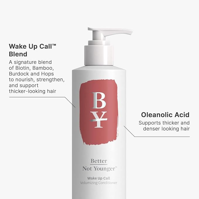 Better Not Younger Volume Styling Bundle Collection - Wake Up Call High Hold Hair Thickening Spray 6 fl.oz. & Shampoo and Contitioner