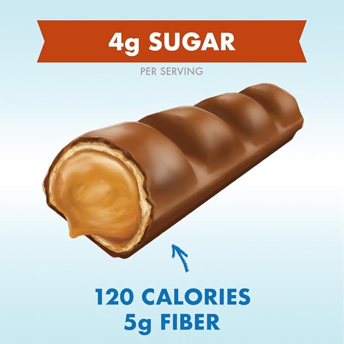 Rip Van Crispy Choco - Chocolate Coated Peanut Butter Wafer Bars - Low Sugar Fudge and Peanut Butter Cream Filled Snack - 12 Pack