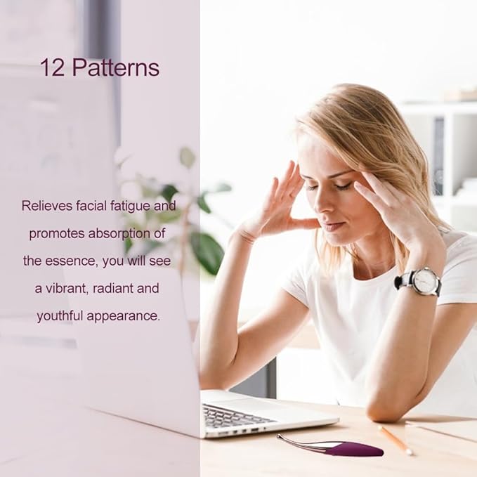 CHARMING Personal Wand Massager with Waterproof Vibration for Full Body Massage Use, Promotes Essence Absorption, Relieves Fatigue -Purple