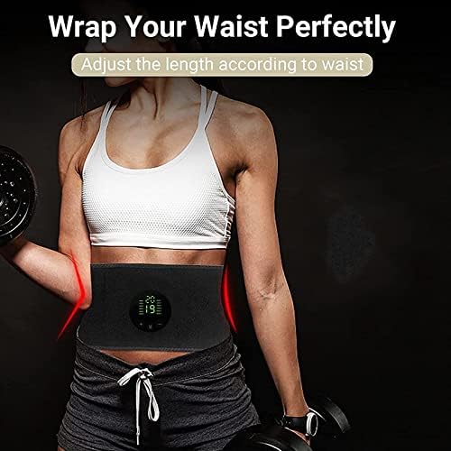 Muscle Toner ABS Training Workout Belt Body Abdominal Toning Gear Waist Trimmer Ab Workouts Intelligent Portable Fitness Apparatus for Men Women Abdomen/Arm/Leg Home Office Exercise