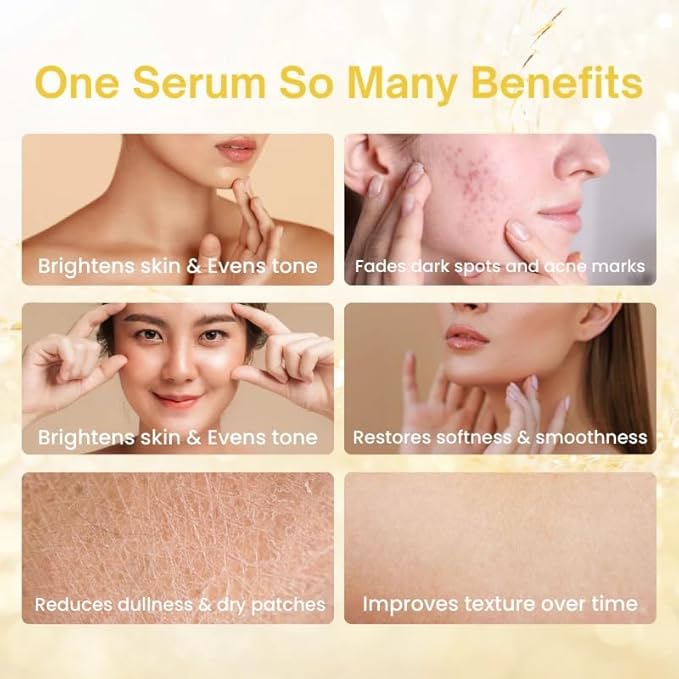 Ashley Shine Niacinamide Serum Moisturizes Skin Care 2 in 1 for Face and Body,Brightening Serum for Dark Spots, Body, Fine Lines & Wrinkles 17.58Fl Oz