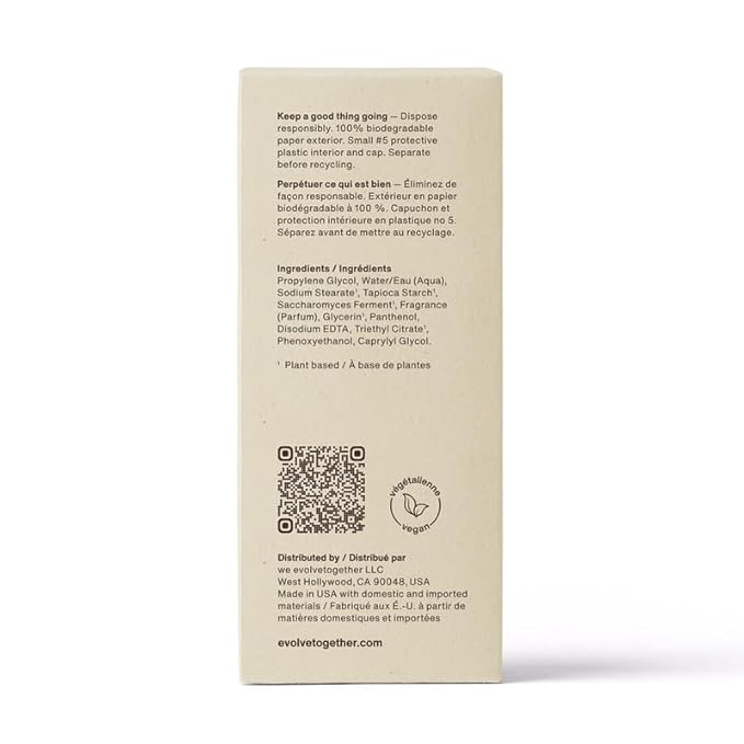 evolvetogether Aluminum Free Natural Deodorant for Women & Men | Mandarin, Oud & Patchouli | Neutralizes Odors, Soothes Skin | Vegan, Cruelty-Free, Baking Soda Free | Made in USA (Monaco, 1.69 Oz)