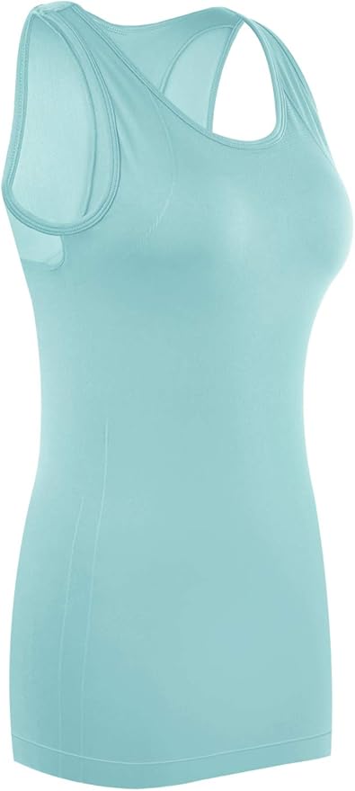 Disbest Yoga Tank Top, Women's Performance Stretchy Quick Dry Sports Workout Running Top Vest with Removable Pads