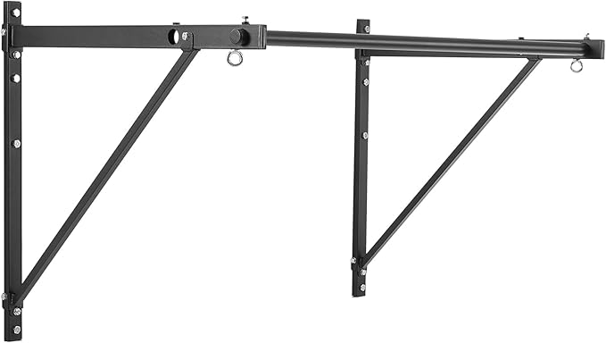 VEVOR Pull Up Bar, 50 in Width Wall Mounted Pull Ups, Adjustable Depth 22" or 30" from Wall, Heavy Duty Steel Upper Body Workout Bars, 440 lbs Weight Capacity Chin Up Training Station, for Home Gym