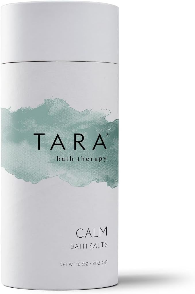 TARA Spa Therapy Calm Bath Salts – Stress-Relief Aromatherapy Soak with Lavender & Clary Sage – 100% Pure Essential Oils – 16 oz