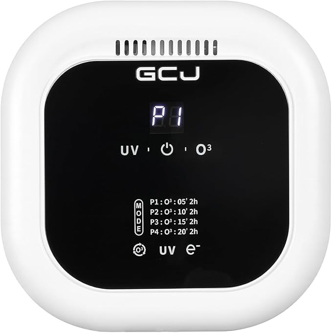 GCJ Mutil function Air Purifier for Pets,Square Box Air purify Odor Machine Quiet with Negative Ions and Ozone Function,30m²,Plug in Toilet, Closet, room,office, Garage
