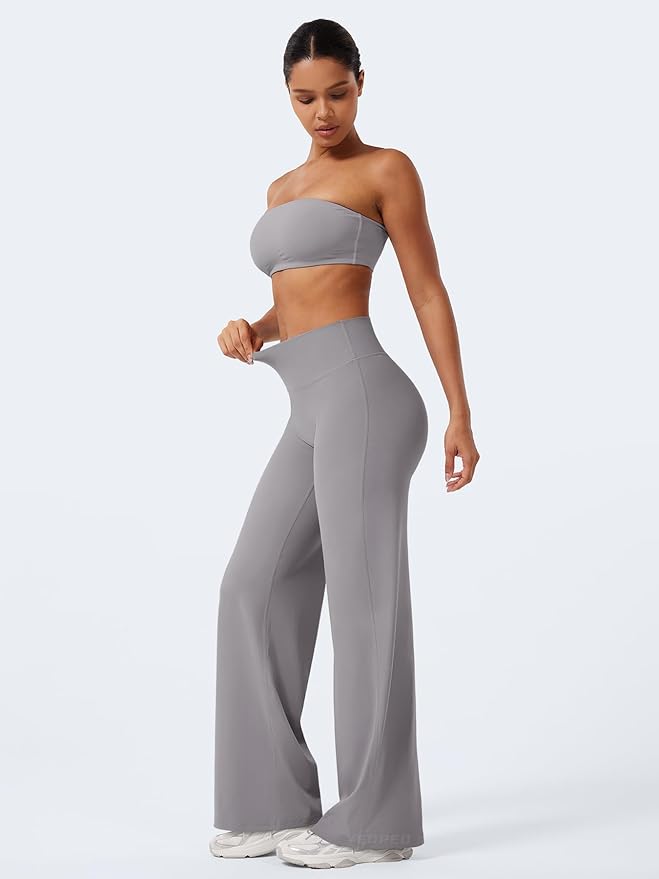 YEOREO Workout Leggings Womens No Front Seam Straight Leggings 29" / 31.5" / 33" High Waist Buttery Eddiy Gym Yoga Pants