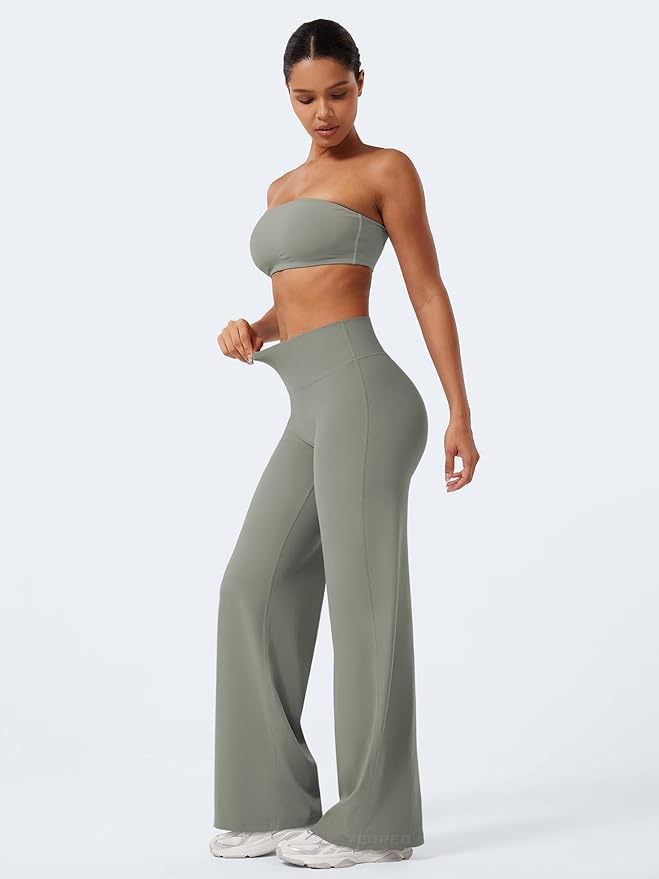 YEOREO Workout Leggings Womens No Front Seam Straight Leggings 29" / 31.5" / 33" High Waist Buttery Eddiy Gym Yoga Pants