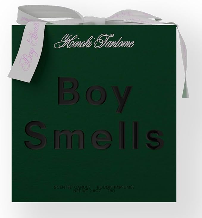 Boy Smells Festive Checker HINOKI FANTÔME – Holiday Scent with Cardamom, Hinoki & Smoked Amber – Woodsy Cozy Soy Wax – 8.5oz