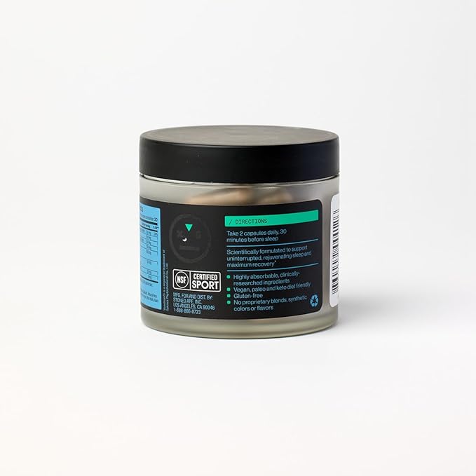 Stoned Ape Dream - Nootropic & Adaptogen Sleep Aid - Supports Sleep & Recovery - Venetron, Valerian Root, Melatonin, Mg, GABA, Lemon Balm, Shiitake - Keto, Paleo, Vegan - NSF Sport Certified
