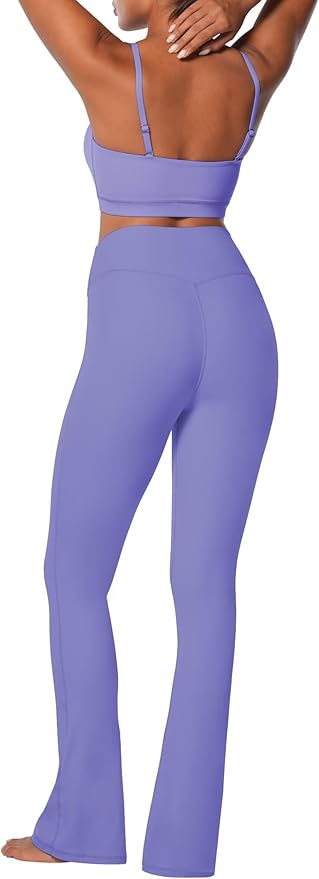Sunzel High Waist Mini Flared Leggings for Women, Tummy Control Casual Flare Yoga Pants for Yoga Workout Gym