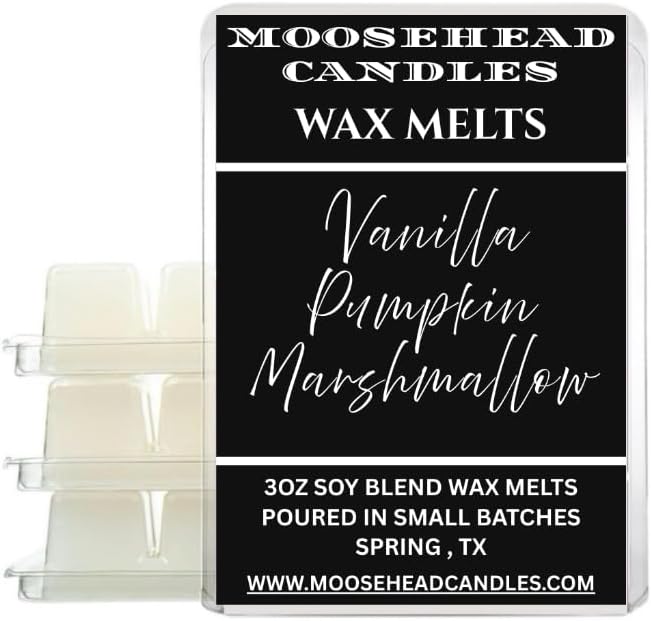 Vanilla Pumpkin Marshmallow Wax Melts – 4 Pack – Cozy Fall Fragrance – Sweet Vanilla, Pumpkin & Toasted Marshmallow – Hand-Poured Soy Blend – Supports Animal Rescue