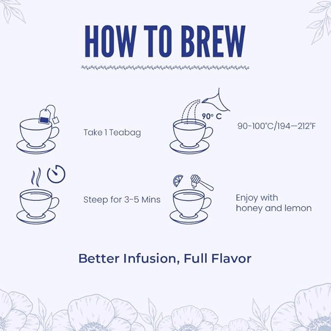 BLUE TEA - Butterfly Pea Flower Tea Gift Set (6 Flavors, 30 Count - Plant Based) | FLORAL FLAVOR | Caffeine Free - Non-Bitter - Herbal Tea - Variety pack - Flower Based | Gifts for Him and Her