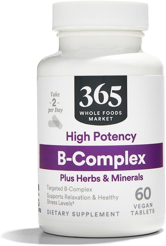 365 Everyday Value, B Complex Hi Potency w/ Herbal Support, 60 ct