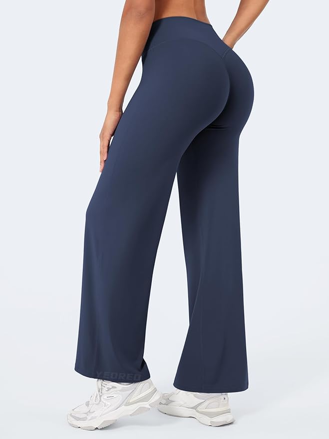 YEOREO Workout Leggings Womens No Front Seam Straight Leggings 29" / 31.5" / 33" High Waist Buttery Eddiy Gym Yoga Pants