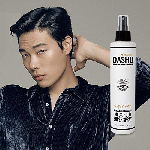 DASHU Premium Mega Hold Super Spray 8.45fl oz – Extra Strong Hold, Dryness Prevention, All-Natural Ingredients