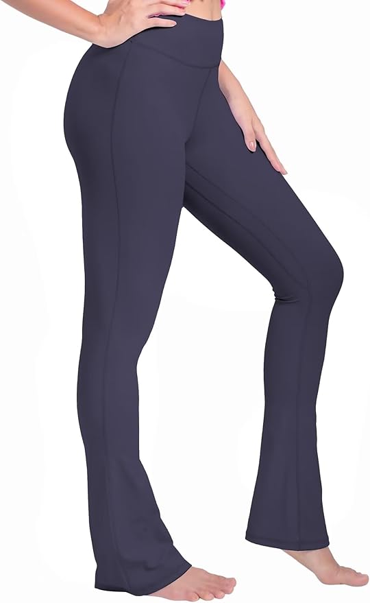 Sunzel High Waist Mini Flared Leggings for Women, Tummy Control Casual Flare Yoga Pants for Yoga Workout Gym