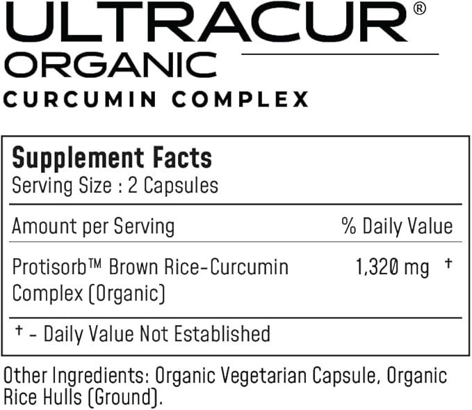 UltraCur Organic USDA Certified Turmeric Capsules - The Curcumin You Can Feel!™ - Turmeric Curcumin Supplement for Optimal Health and Joint Support (120 Count) - Organic Turmeric Supplement Capsules