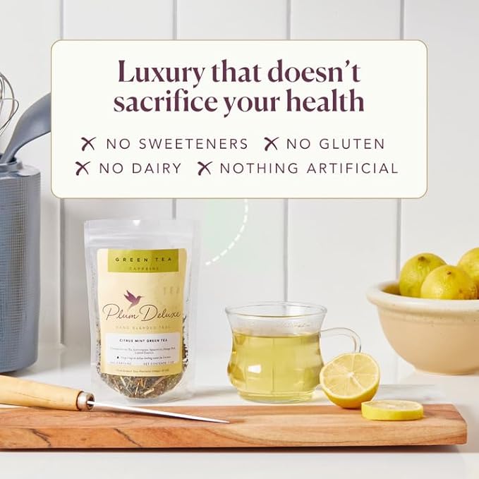 Vanilla Sugar Cookie Herbal Tea – Caffeine-Free Loose Leaf Blend with Rooibos, Vanilla and Cinnamon – Naturally Smooth Flavor, No Added Sugar – 60 to 80 Cups – Small Batch USA – Plum Deluxe