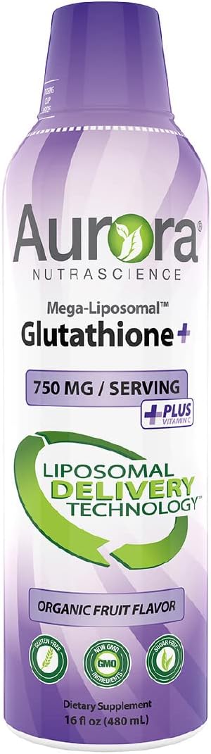 Aurora Nutrascience Mega Liposomal Glutathione, 750 mg, and Vitamin C, 3,000 mg, Immune Support and Antioxidant Bundle