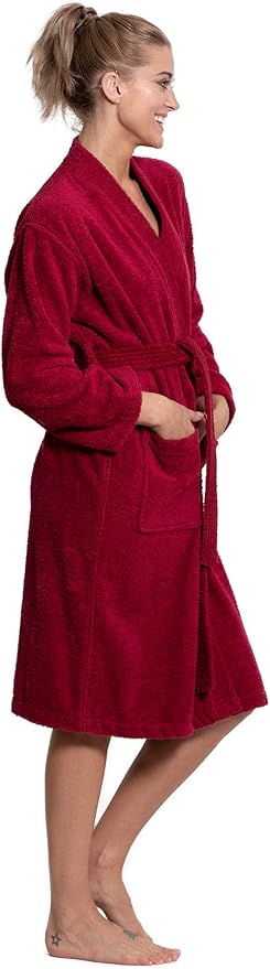 Turkuoise Soft & Absorbent Towel Robe, 100% Cotton Turkish Terry Cloth Kimono Bathrobes for Women
